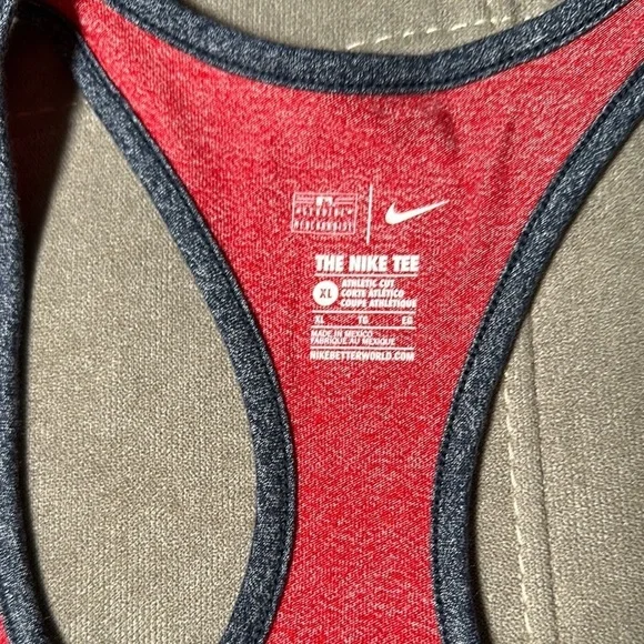 Nike Red and Pink Sleeveless Crop Tank Top - Picture 2 of 5
